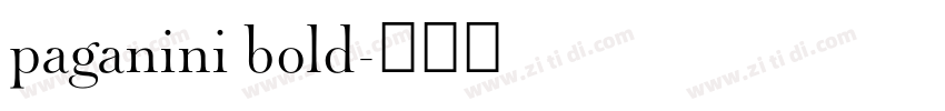 paganini bold字体转换